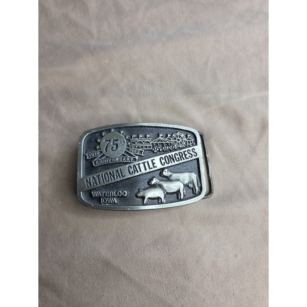 Men's Pewter 75th National Cattle Congress Commemorative Buckle